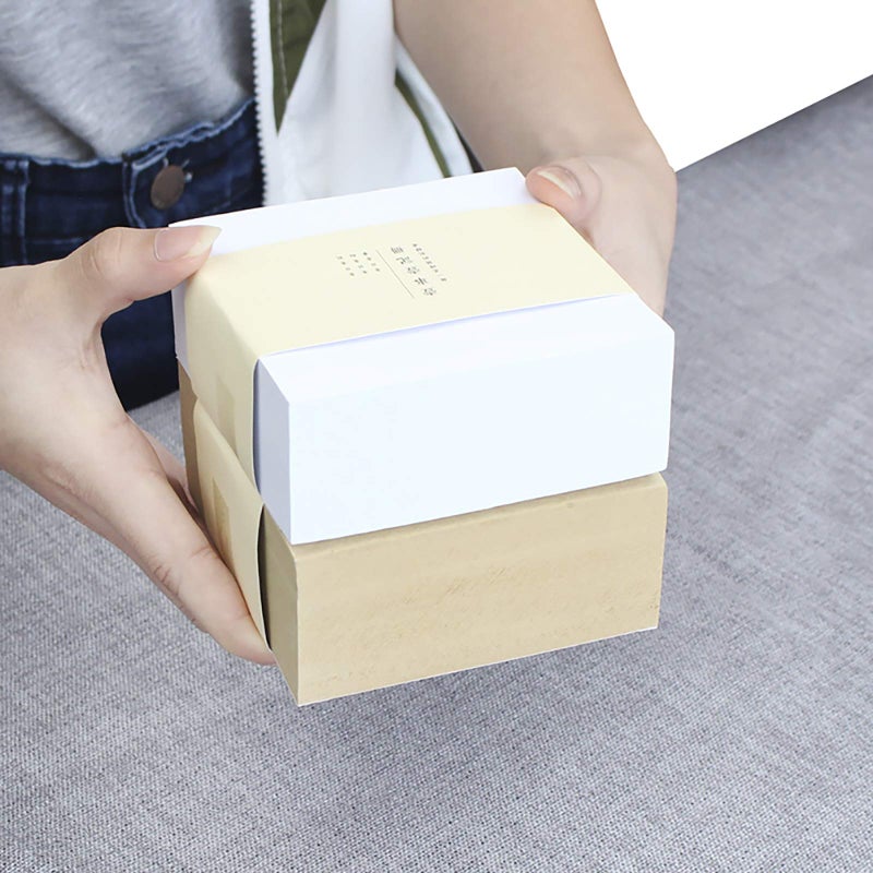 VANRA Sticky Notes 4 x 4-Inches Self-Stick Note Cube Memo Pads Strong Adhesive, 400-Sheets/Cube (Ivory White) - Image 3